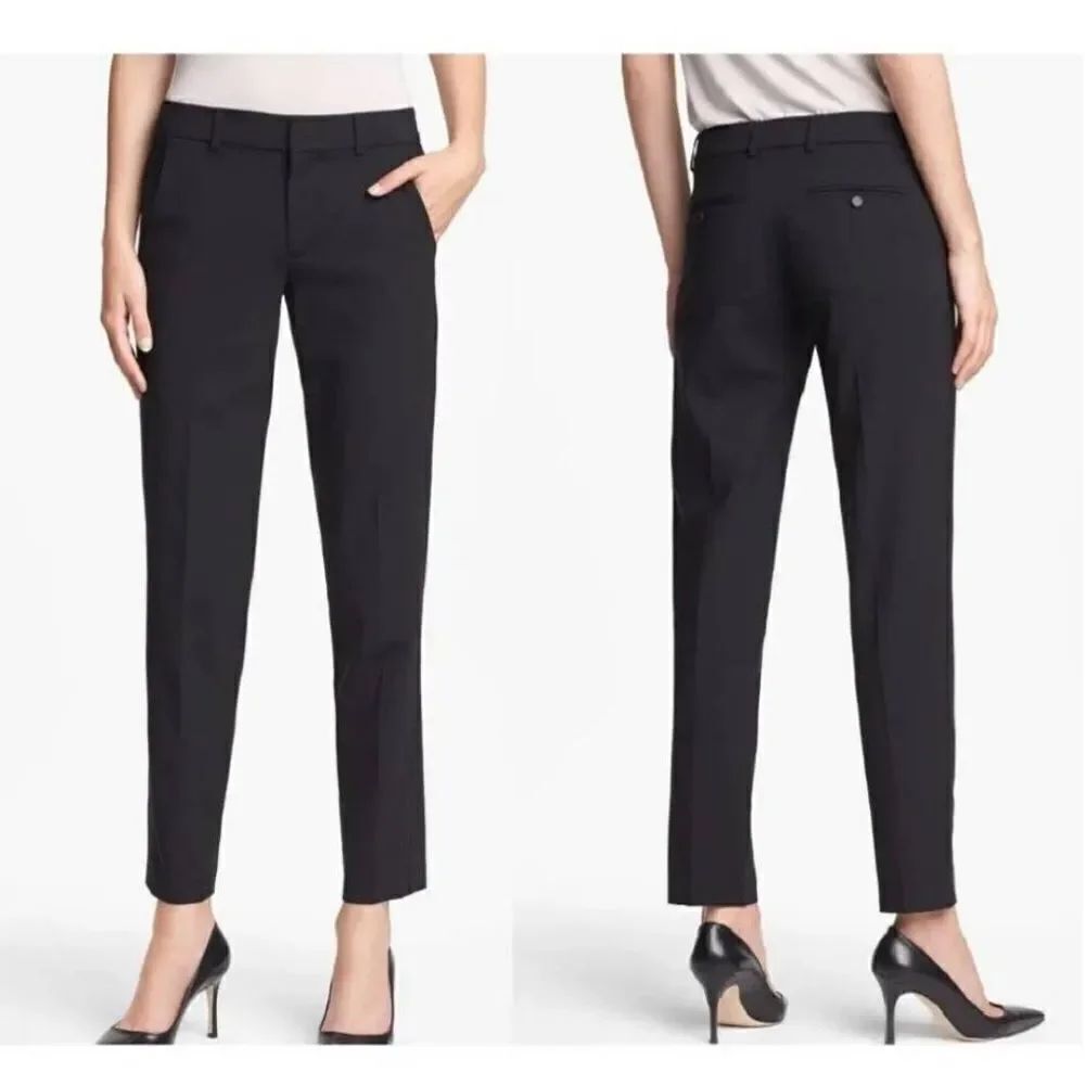Vince black wool blend trousers sz 2